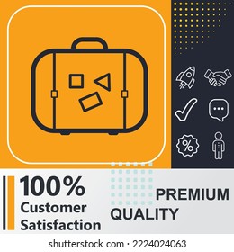 Baggage icon graphic element. Modern design.