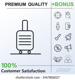 Baggage icon graphic elements for your work.