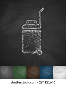 baggage icon. Hand drawn vector illustration. Chalkboard Design