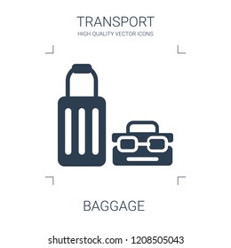 baggage icon. high quality filled baggage icon on white background. from transport collection flat trendy vector baggage symbol. use for web and mobile