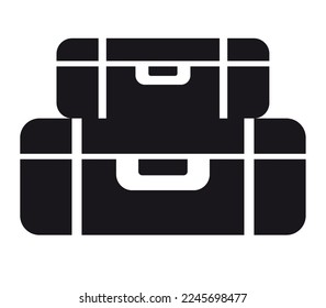 baggage icon image over white