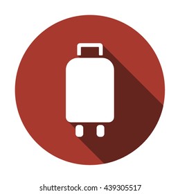 Baggage  icon,  isolated. Flat  design.
