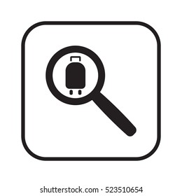 Baggage   icon, isolated. Flat  design. 