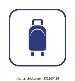 Baggage   icon, isolated. Flat  design. 