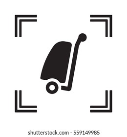 Baggage   icon, isolated. Flat  design. 