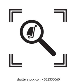 Baggage    icon, isolated. Flat  design. 
