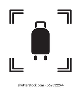 Baggage  icon, isolated. Flat  design. 
