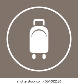 Baggage   icon, isolated. Flat  design. 