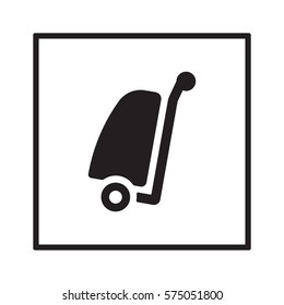 Baggage   icon, isolated. Flat  design. 