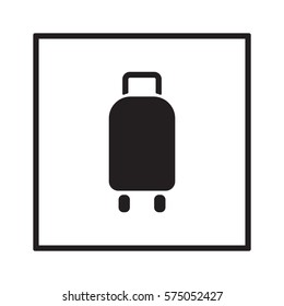 Baggage  icon, isolated. Flat  design. 