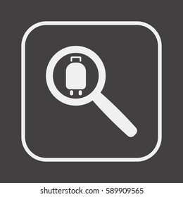 Baggage   icon, isolated. Flat  design. 
