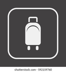 Baggage   icon, isolated. Flat  design. 