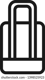 Baggage icon in line style. Summer travel symbol. Travel bag. Suitcase icon. Luggage symbol