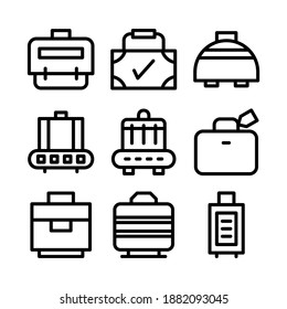 baggage icon or logo isolated sign symbol vector illustration - Collection of high quality black style vector icons
