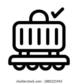 baggage icon or logo isolated sign symbol vector illustration - high quality black style vector icons
