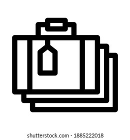 baggage icon or logo isolated sign symbol vector illustration - high quality black style vector icons
