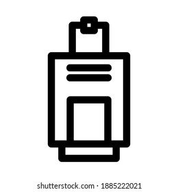 Gepäcksymbol oder Logo einzeln auf Zeichen, Vektorgrafik - hochwertige Vektorsymbole in schwarzem Stil
