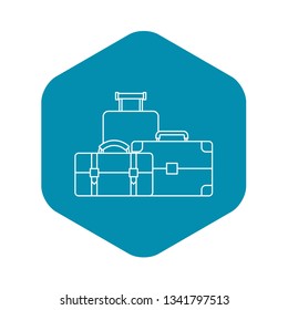 Baggage icon. Outline illustration of baggage vector icon for web
