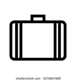 baggage icon outline isolated vector illustration