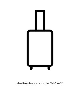 baggage icon outline isolated vector illustration