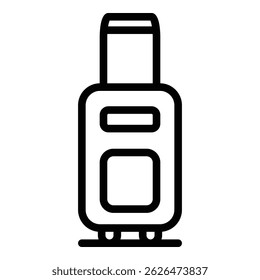 Ícone de bagagem. Ícone vetorial de bagagem do contorno para web design isolado no fundo branco