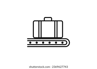 Baggage icon. icon related to airport, baggage claim. suitable for web site design, app, user interfaces, printable etc. Line icon style. Simple vector design editable