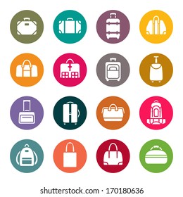 Baggage icon set