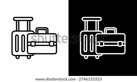 Baggage Icon Sheet Black And White