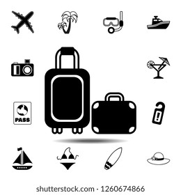 baggage icon. Simple glyph vector element of Summer icons set for UI and UX, website or mobile application