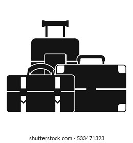 Baggage icon. Simple illustration of baggage vector icon for web