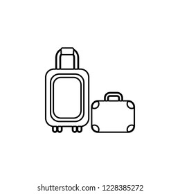 baggage icon. Simple outline vector of summer set for UI and UX, website or mobile application