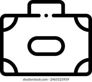 icono de equipaje. Diseño De Estilo Lineal Delgado Aislado Sobre Fondo Blanco