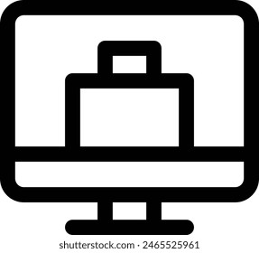 baggage icon. Thin Linear Style Design Isolated On White Background