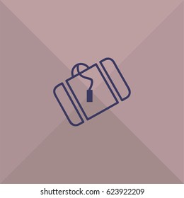 Baggage icon. Travel bag vector