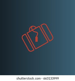 Baggage icon. Travel bag vector