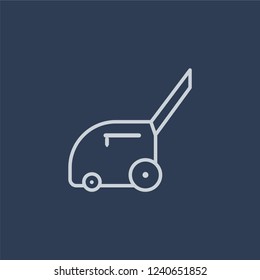 Baggage icon. Trendy flat vector line Baggage icon on dark blue background from Architecture and Travel collection. 