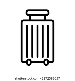 baggage icon. trolley luggage icon design, travel, vector illustration on white background