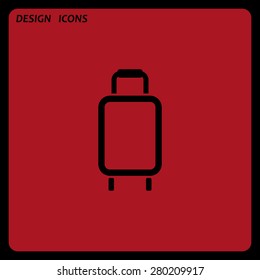 Baggage icon. icon. vector design. Flat design style 
