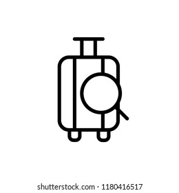 baggage icon vector design. icon vector line style