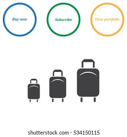 Baggage Icon Vector flat design style