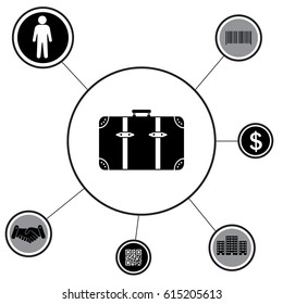 baggage icon. vector illustration
