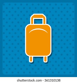 Baggage  icon, vector illustration. Flat design style