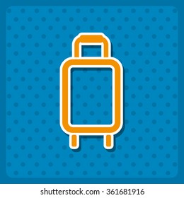 Baggage icon icon, vector illustration. Flat design style