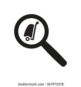 Baggage icon, vector illustration. Flat design style