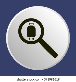 Baggage icon, vector illustration. Flat design style