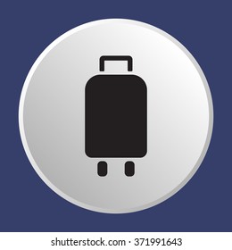 Baggage icon, vector illustration. Flat design style