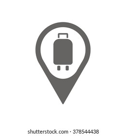 Baggage icon, vector illustration. Flat design style