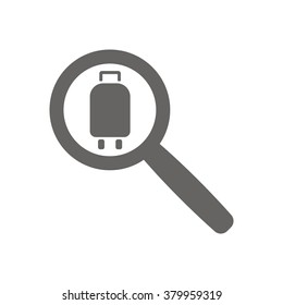 Baggage icon, vector illustration. Flat design style