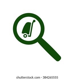 Baggage icon, vector illustration. Flat design style