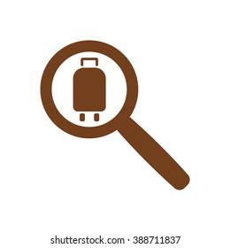 Baggage icon, vector illustration. Flat design style